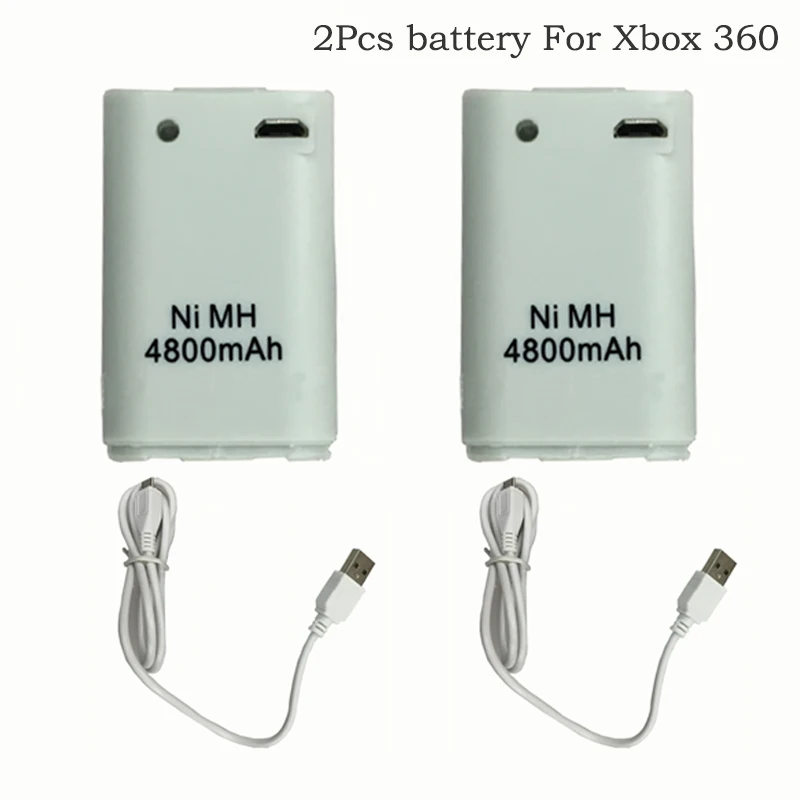 Беспроводная аккумуляторная батарея 2*360 мАч с USB-кабелем для зарядки Xbox 4800 |