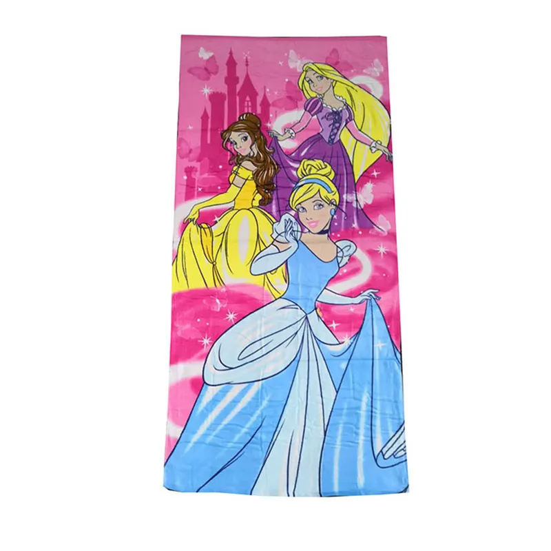 princess Детское хлопковое банное полотенце с героями мультфильма «Холодное сердце», «Эльза», «Анна», «София», «Моана», «Человек-паук», мягкое банное полотенце для мальчиков и девочек, рождественский подарок - Цвет: princess