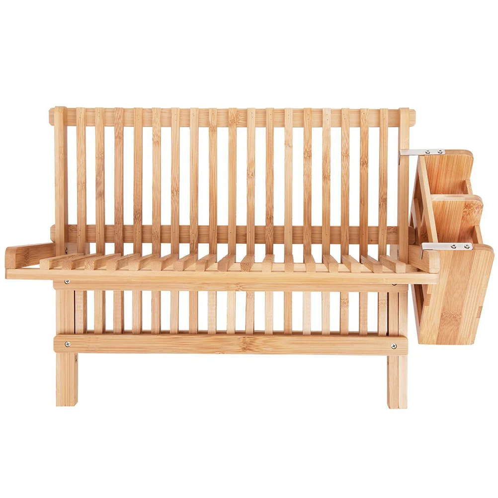 

Wooden Dish Drainer Rack Dish Drying Rack Plate Dish Cup Cutlery Drainer Rack