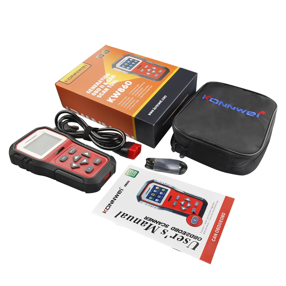 

KONNWEI KW860 Automotive Scanner Tools OBD2 Scanner Diagnostic Tool Scanner Car Engine Code Reader OBD2 Full Mode Upgraded KW850