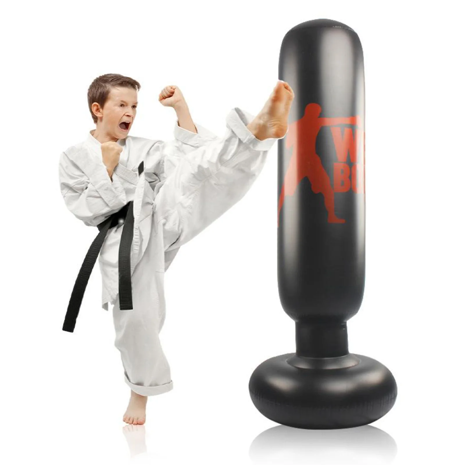 Боксерский мешок 63 дюйма надувной стоячий Фитнес целевой стенд башня |Боксерские