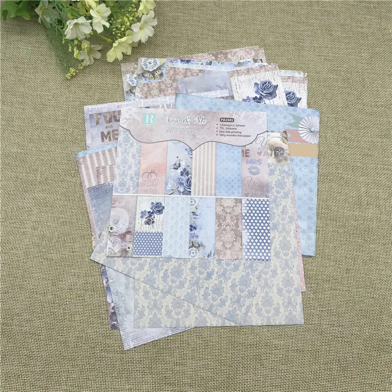 24 sheets 6&quotX6&quotThe Lovely You Me Pattern Creative Scrapbooking paper pack handmade craft Background pad | Дом и сад