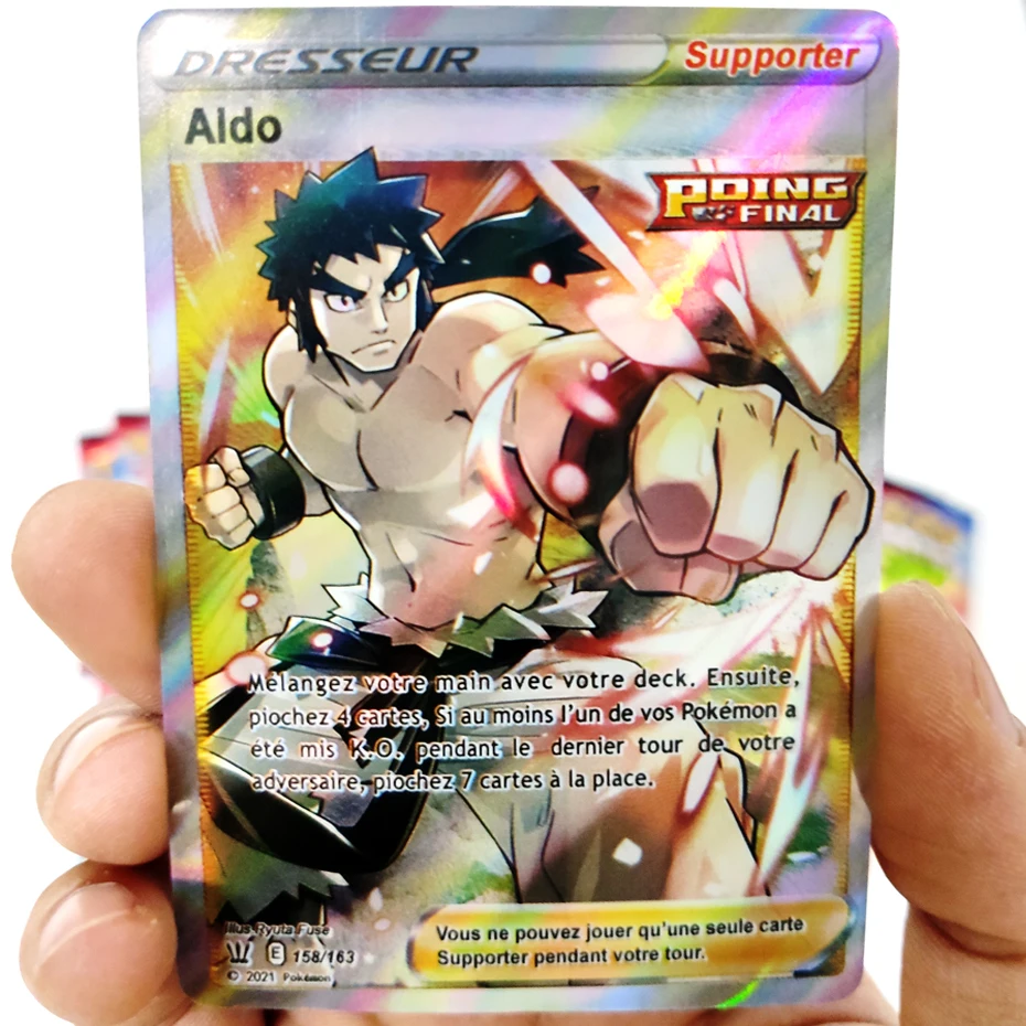 Tarjetas DE Pokemon COMBAT Booster, versi&oacute;n francesa, 50-2021 Uds., venta al por menor, &uacute;ltima DE 360-2