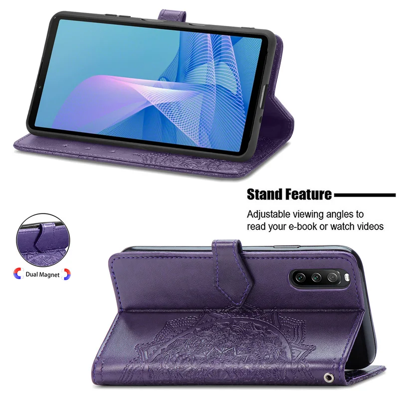 Wallet Case For Sony Xperia 10 III Case Bag Filp TPU Leather Cover For Sony Xperia 10 III Case For Sony Xperia 10 1 5 III Cover