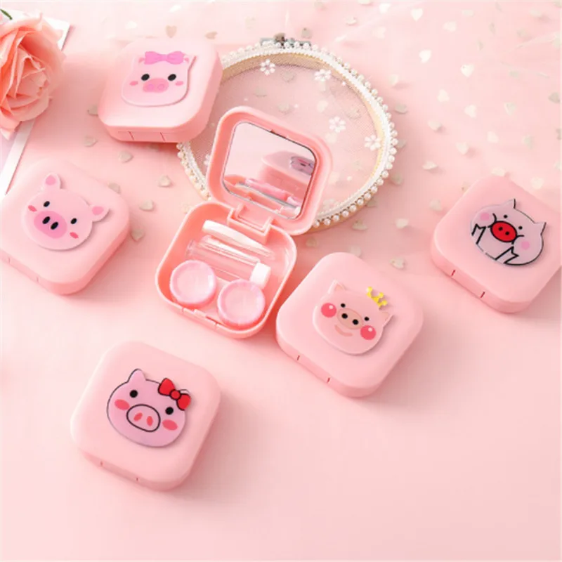 1 набор мультяшный Дорожный Чехол для контактных линз дорожный удобный переноски