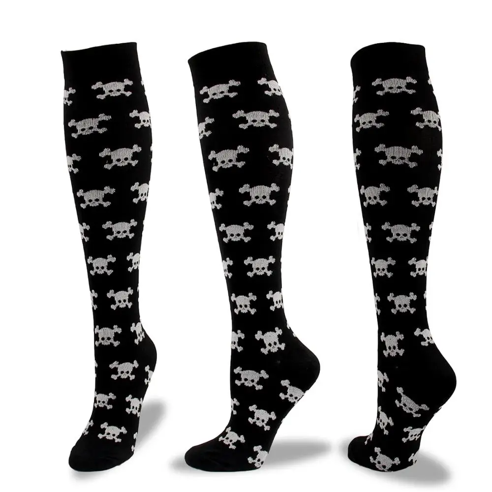 

Novelty Nursing Compression Socks Men Women Cartoon Funny Dog Bone Knee High Socks Varicose Veins Diabetic Nylon Socks Popsocket