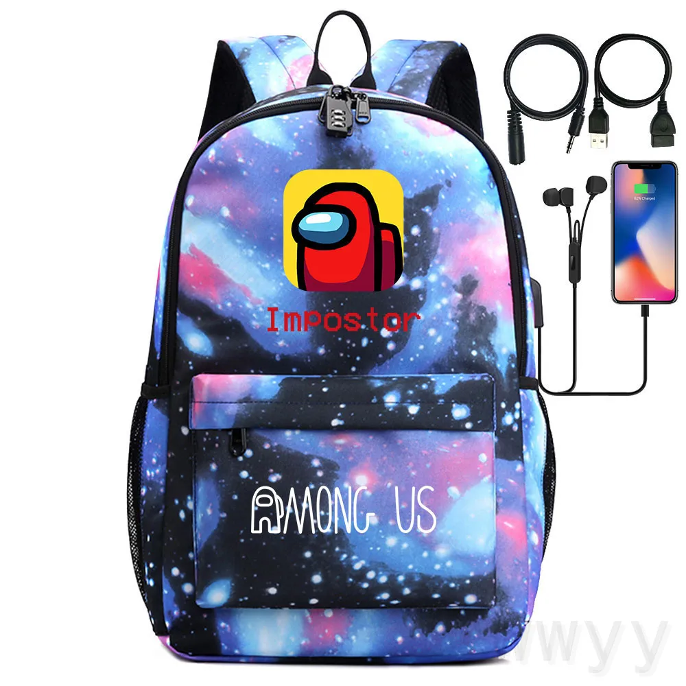 Рюкзак для подростков школьная сумка мальчиков и девочек с Usb-зарядкой защитой от