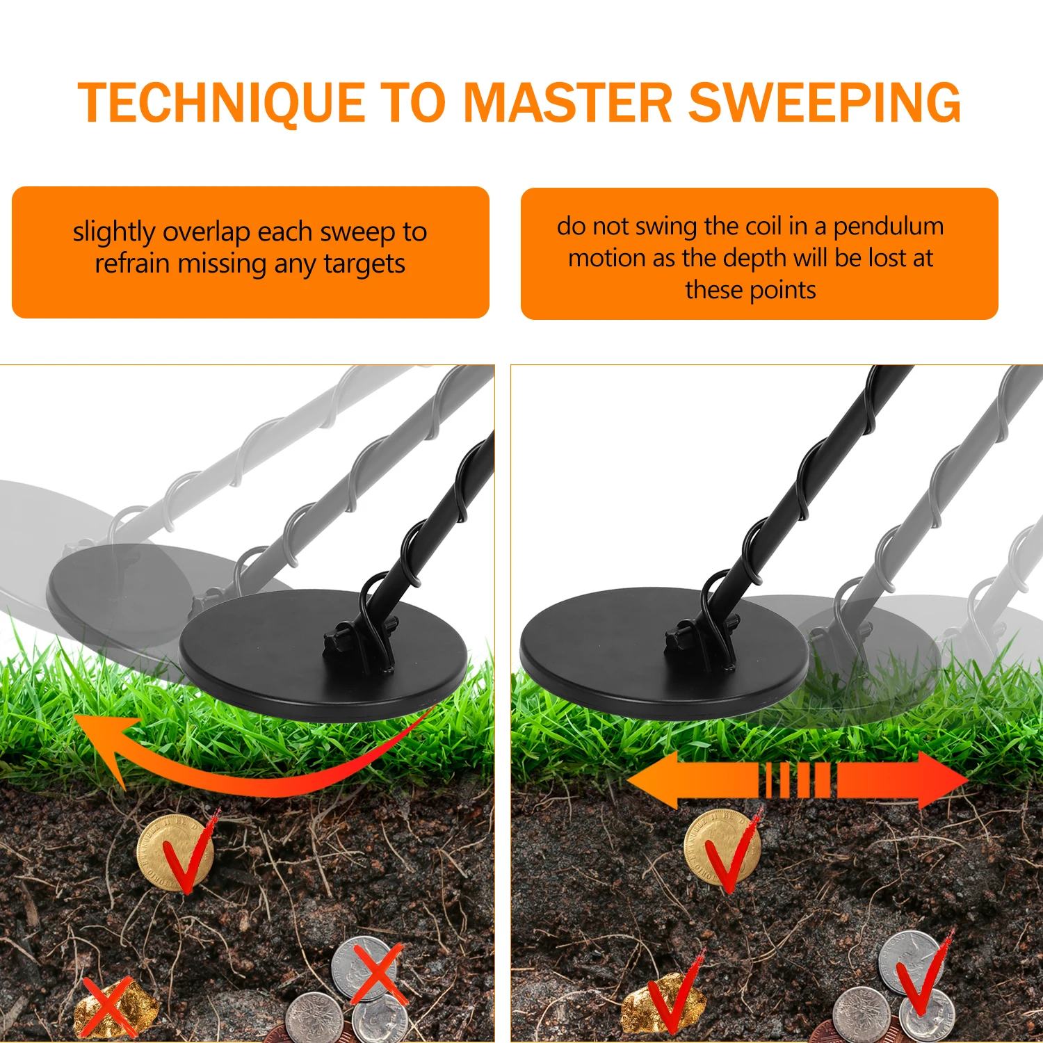 

GTX4030 Portable Underground Metal Detector High Sensitivity Jewelry Treasure Gold Metal Detecting Tool Metal Finder