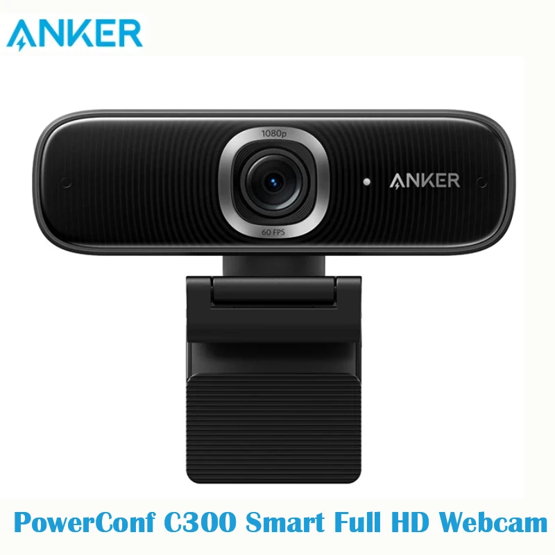 

Anker PowerConf C300 Smart Full HD Webcam AI-Powered Framing & Autofocus 1080P Webcam with Noise-Cancelling Microphones