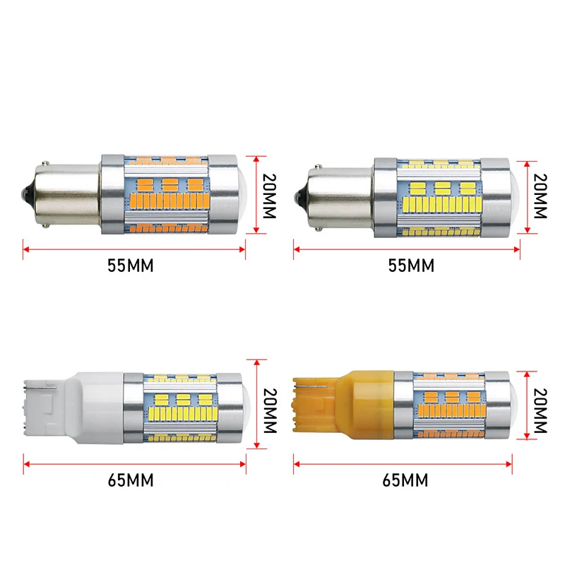1x 20W 1156 BAU15S PY21W T20 7440 LED 105 4014 SMD Bulb White Yellow Lamp Car Turn Signal Reverse Light No Hyper Flash | Автомобили и
