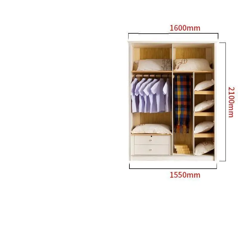 Шкаф для спальни Giyim Madera Lemari Pakaian Wood mobby Quarto Gardrop | Мебель