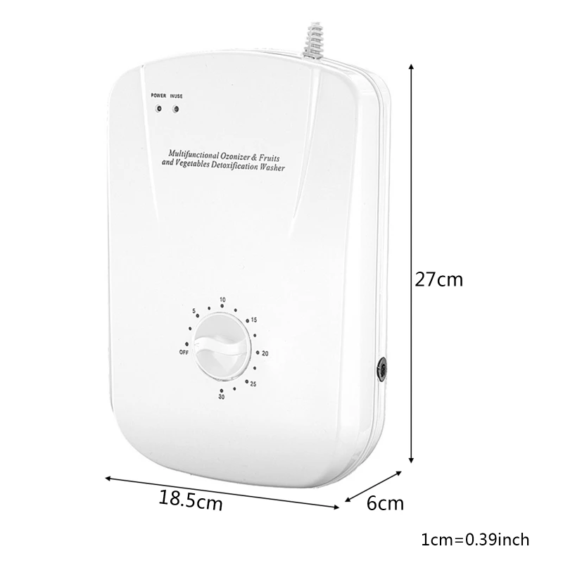

Portable Ozone Generator 400mg/h Air Purifier Ozonator Home Water Fruit Vegetables Food Sterilizer Freshening System