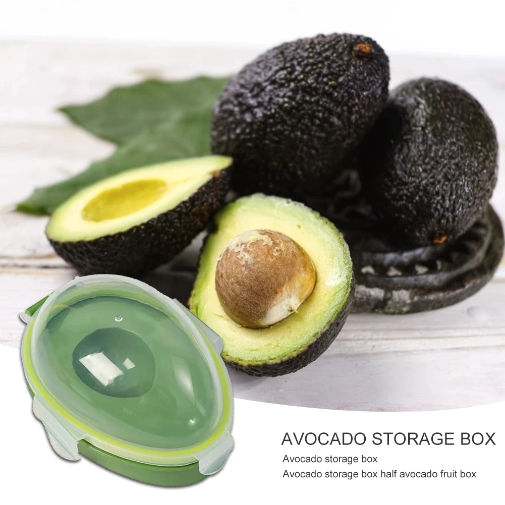 

Silicone Avocado Huggers Avo Saver Box Avocado Keeper Storage Container Snap-On Lid Keep Your Avocados Fresh Kitchen Gadget