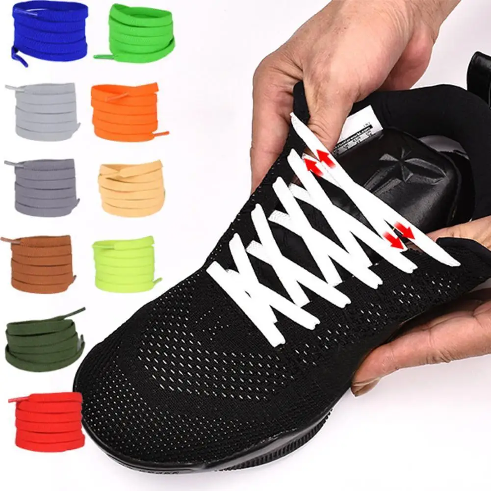 

Sneakers Laces No Need Tie Flat Shoelaces Lazy Shoe Shoe Sport Shoelace All Laces Fit With Buckle Laces O3A9