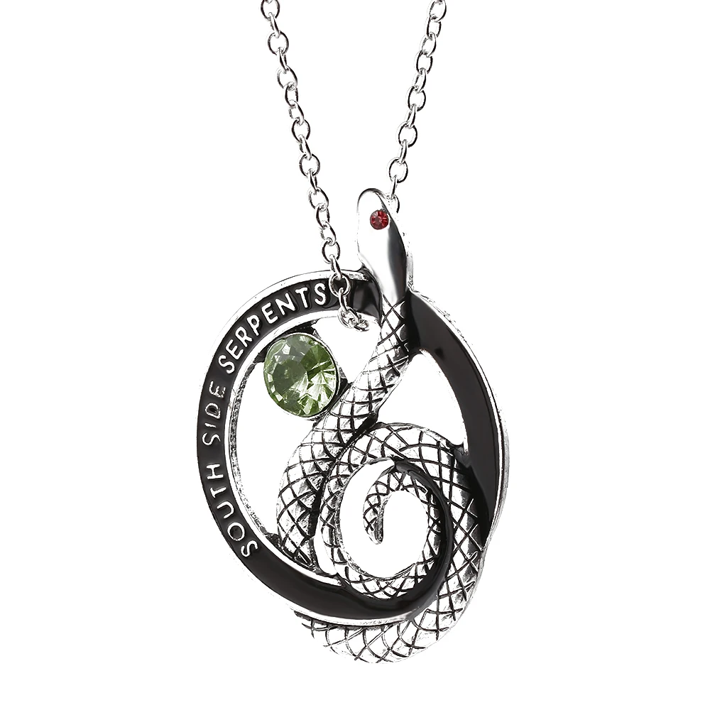 Vintage Snake Pendant Necklaces Movie Riverdale Southside Serpents Necklace Crystal Crown Metal Choker Jewelry For Women | Украшения и