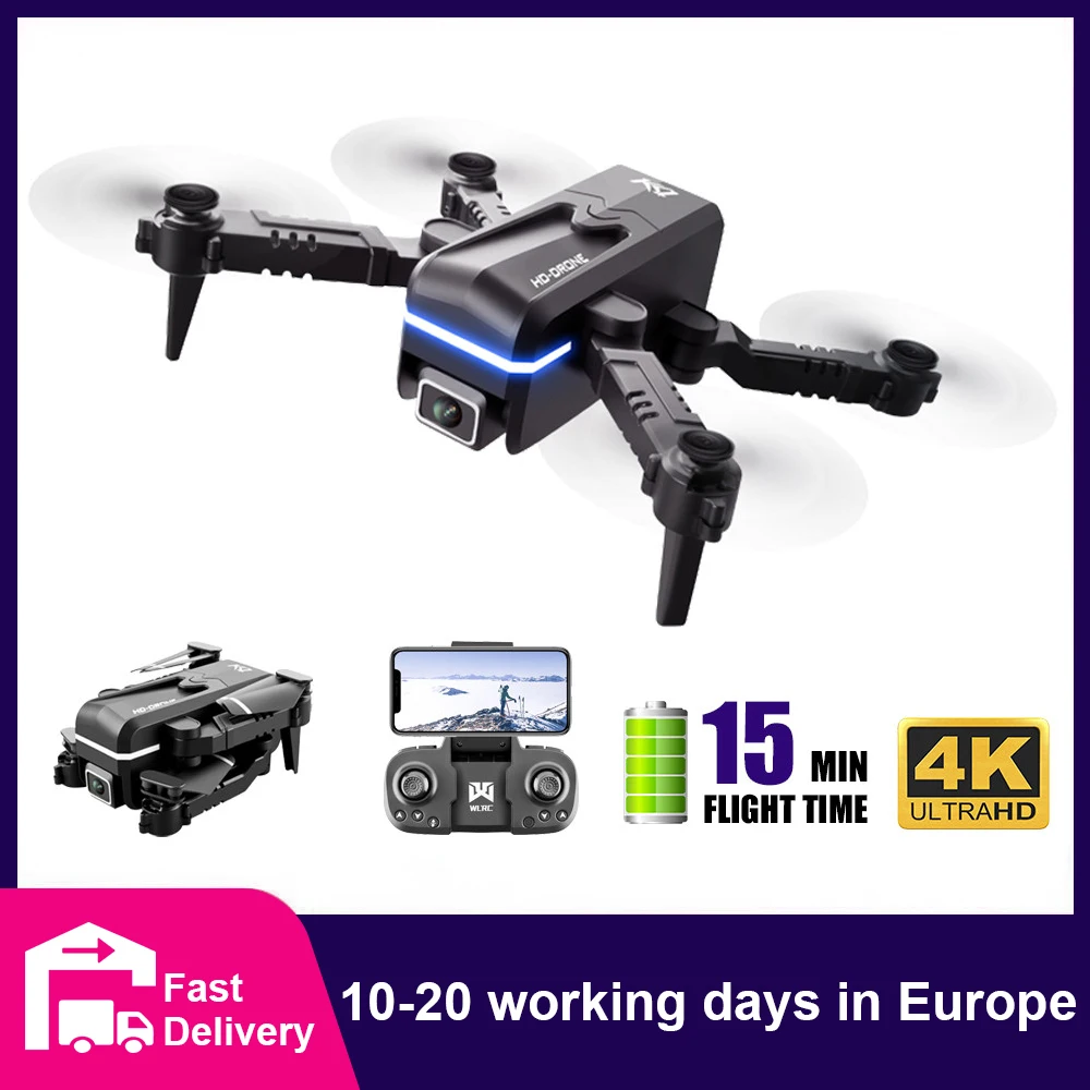 

KK1 мини-Дрон 4K HD с камерой удерживание высоты Безголовый 360 градусов 50x зум передача в реальном времени складные дроны Радиоуправляемый квад...