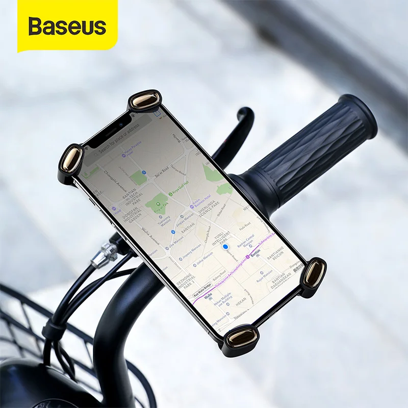 

Baseus Bike Phone Holder Bicycle Motorcycle Mobile Cellphone Holder 360° Rotation Bike Handlebar Clip Stand GPS Mount Bracket