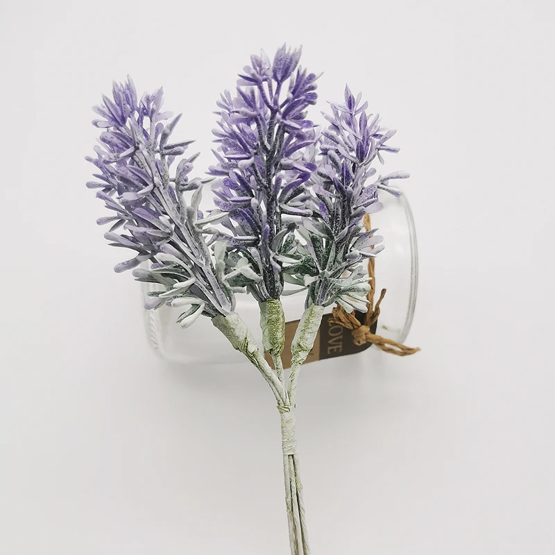 6 шт. искусственные цветы лаванды ручной работы рождественское свадебное
