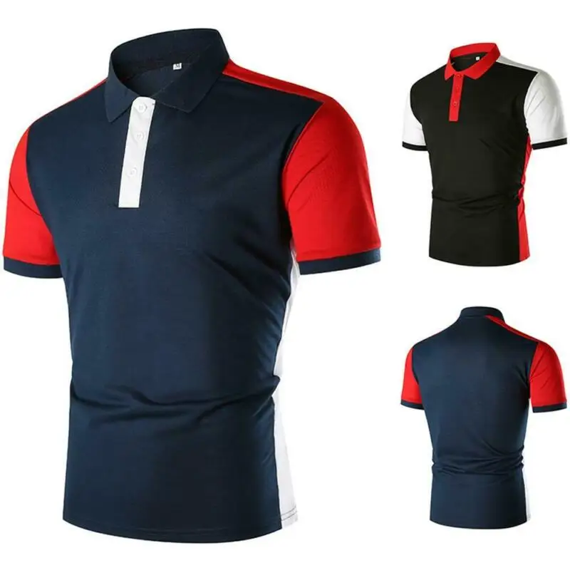 

Men's Summer Holiday T Shirt Short Sleeve Collored Blouse Casual Slim Fit Tops
