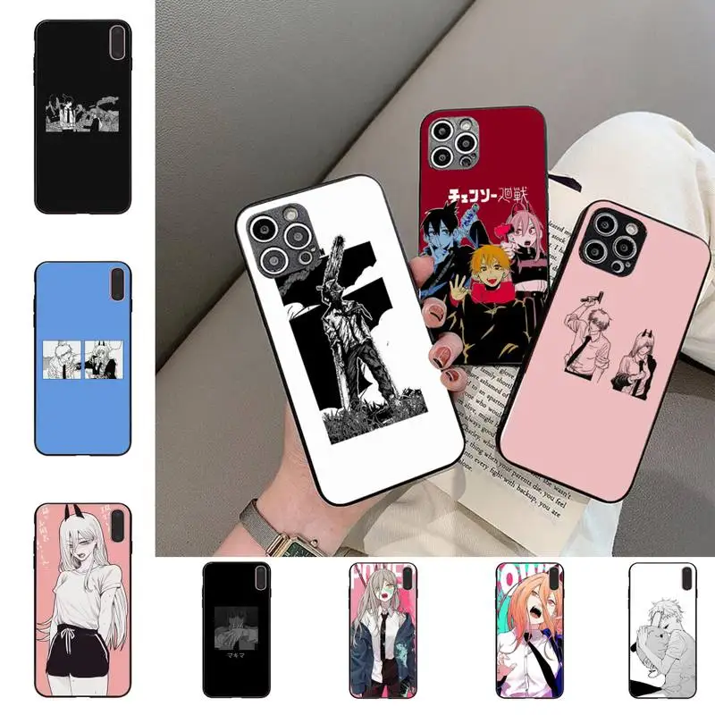 

Cartoon Anime Chainsaw Man Phone Case For iPhone 11 8 7 6 6S Plus X XS MAX 5 5S SE 2020 XR 11 pro DIY capa