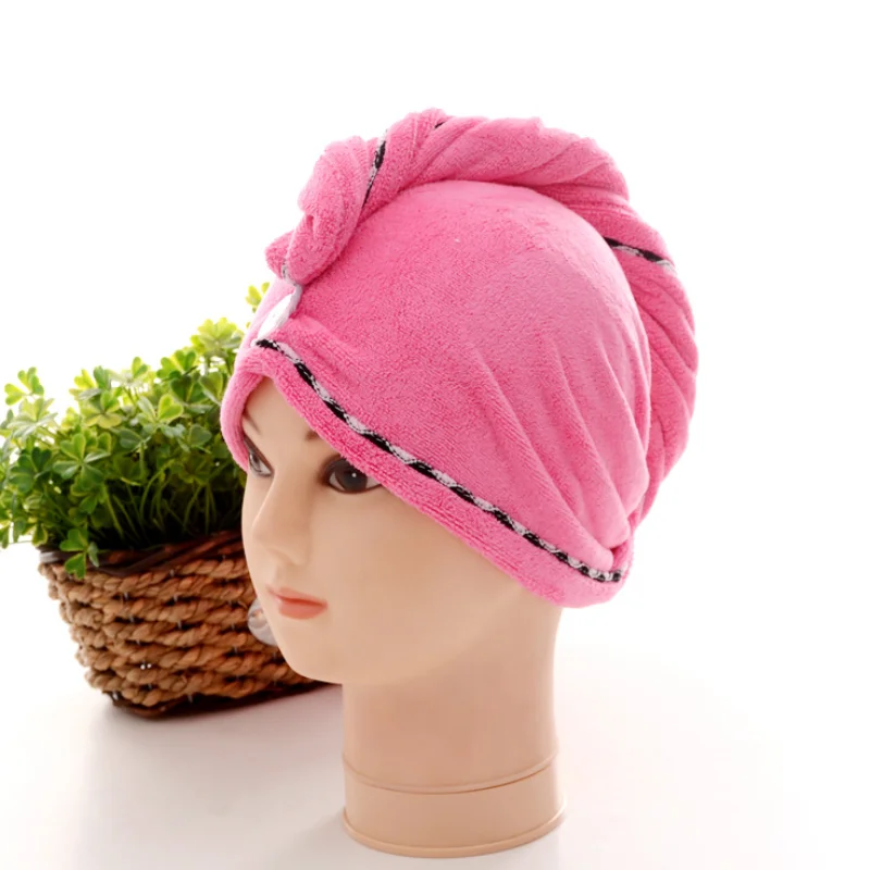 

Microfibre After Shower Hair Drying Wrap Womens Girls Lady's Towel Quick Dry Hair Hat Cap Turban Head Wrap Bathing Tools
