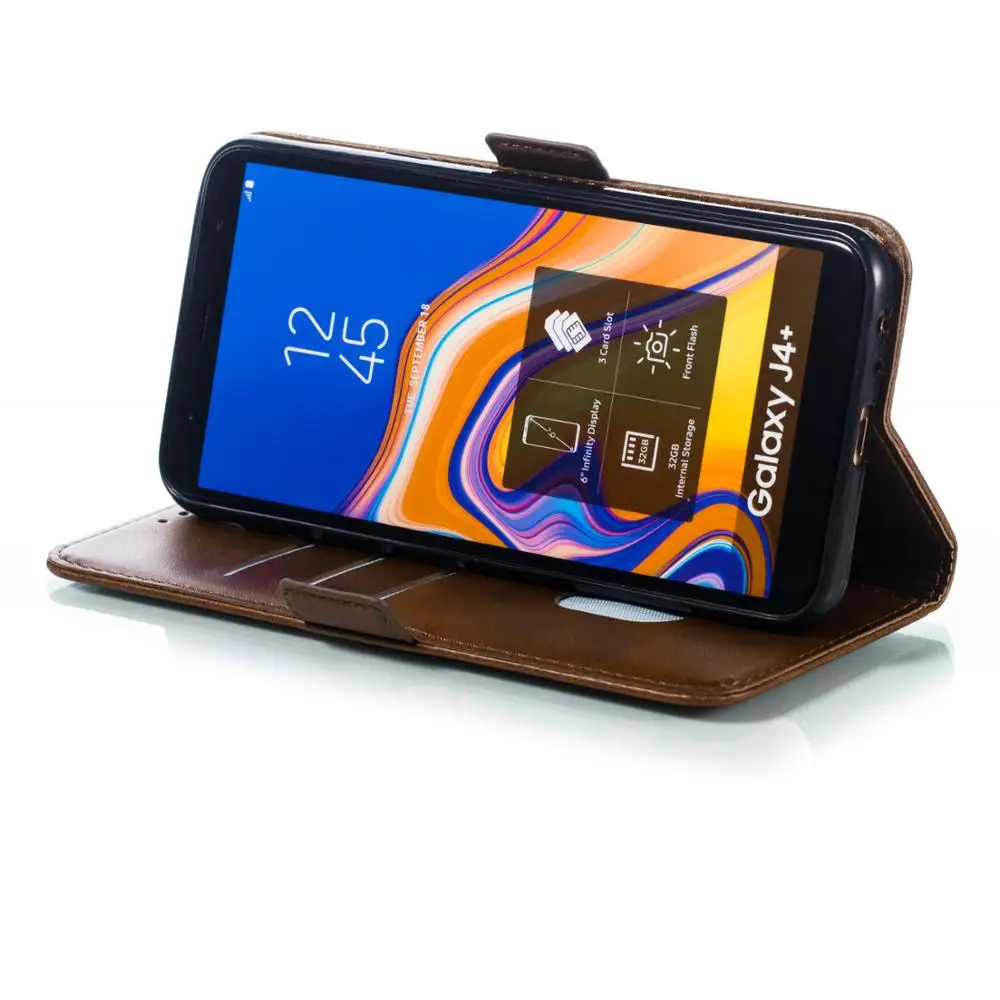 Кожаный чехол для телефона Galaxy J3 Prime Orbit Top J7 V Eon Aura Crown Star Flip Wallet Card Holder Cover|Бамперы| |