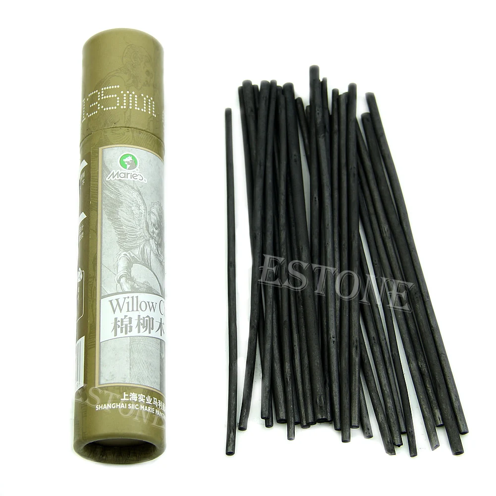 

25Pcs Artist For Charcoal Dark Black Pencils Oil Painting Sketch Drawing Craft