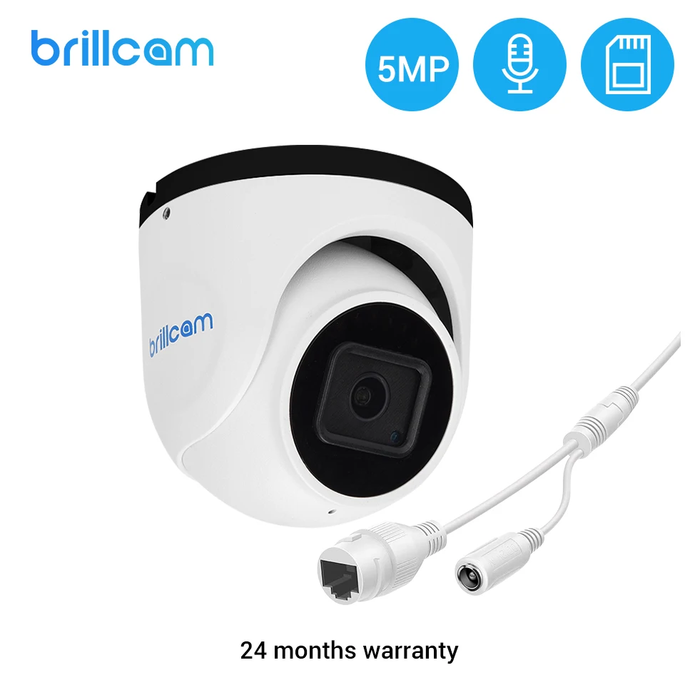 Brillcam 5MP Камеры Скрытого видеонаблюдения Водонепроницаемый наружной видеосъемки