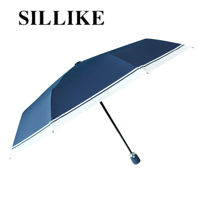 

Umbrella Women's Folding Rain Dual-Use Korean Style Men Sun-Proof Simple Mori Style Student Umbrella