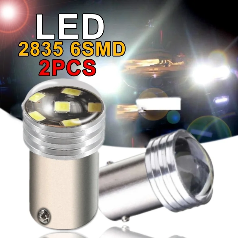 2 шт. 1156 R5W светодиодный светильник для проектора лампа белого цвета 2835 SMD 6 фонарь