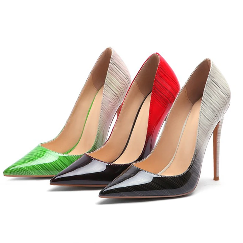 

Summer super high heel 12 cm high heels fashion ladies pointed pump high heels banquet large size design sexy dress party shoes