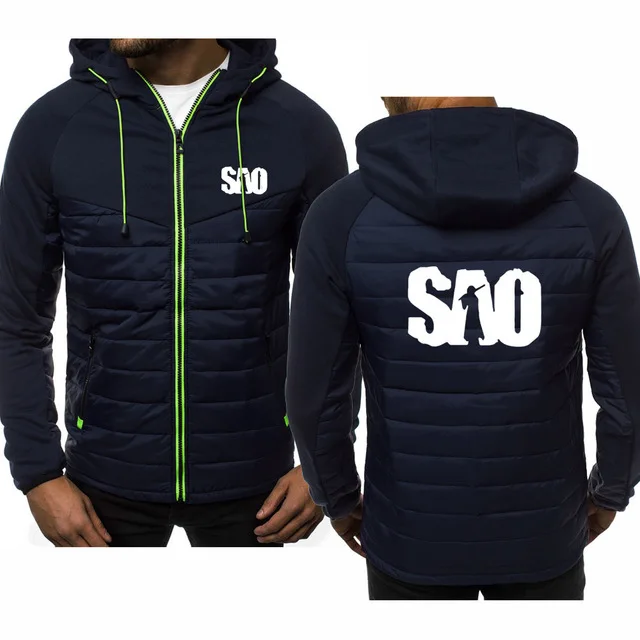 Для SAO Sword Art толстовки с капюшоном Online Мужская толстовка аниме одежда длинным