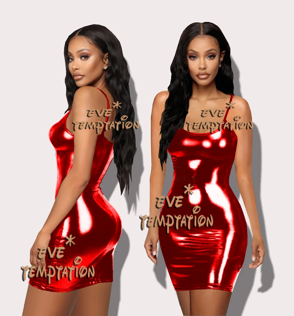 Сексуальное нижнее белье из искусственной кожи с блестящим ПВХ Babydoll трико без