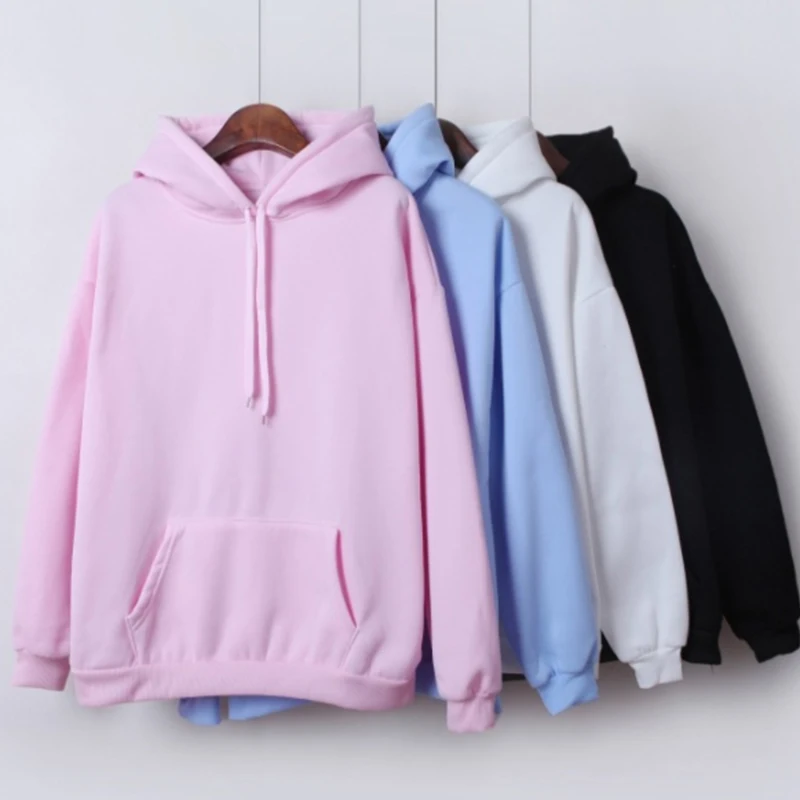 

Simple Sweatshirt Women Plain Vintage Oversized Solid Color College Hoodie Polerones 2021 Xxl Kangaroo Pocket Hoodie Drawstring