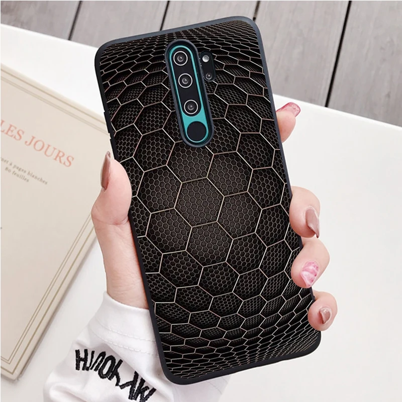 Автомобильный чехол из углеродного волокна для телефона Redmi note 9 8 7 Pro S 8T 7A Черный