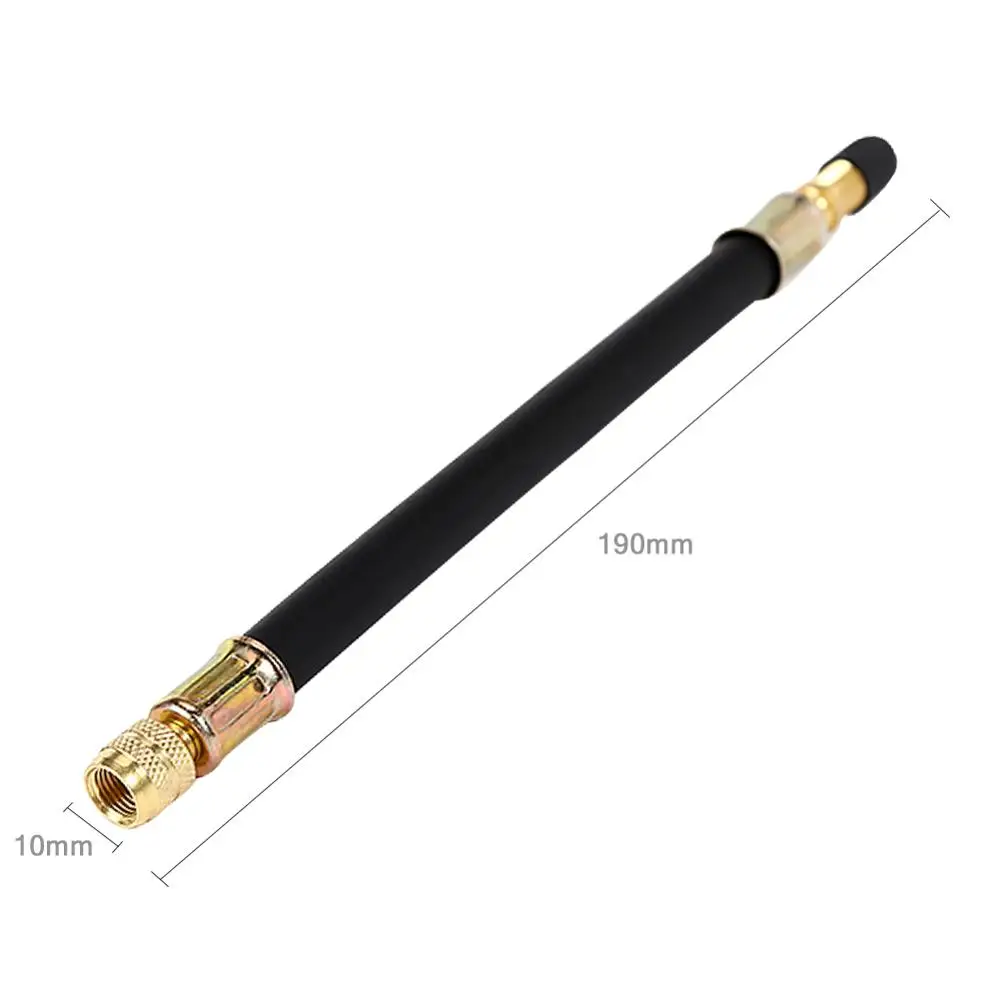 190mm Универсальный гибкий резиновый шланг VODOOL 100 мм/140 мм/190 мм для автомобильных колесных клапанов, удлиняющий клапан для шин с колпачком, колпачок для автомобильных клапанов - Цвет: 190mm