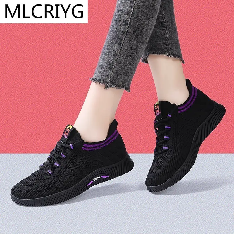 

Новинка 2021, женские осенние модные дышащие кроссовки, повседневная женская светильник женская обувь на мягкой подошве, удобная обувь на шну...