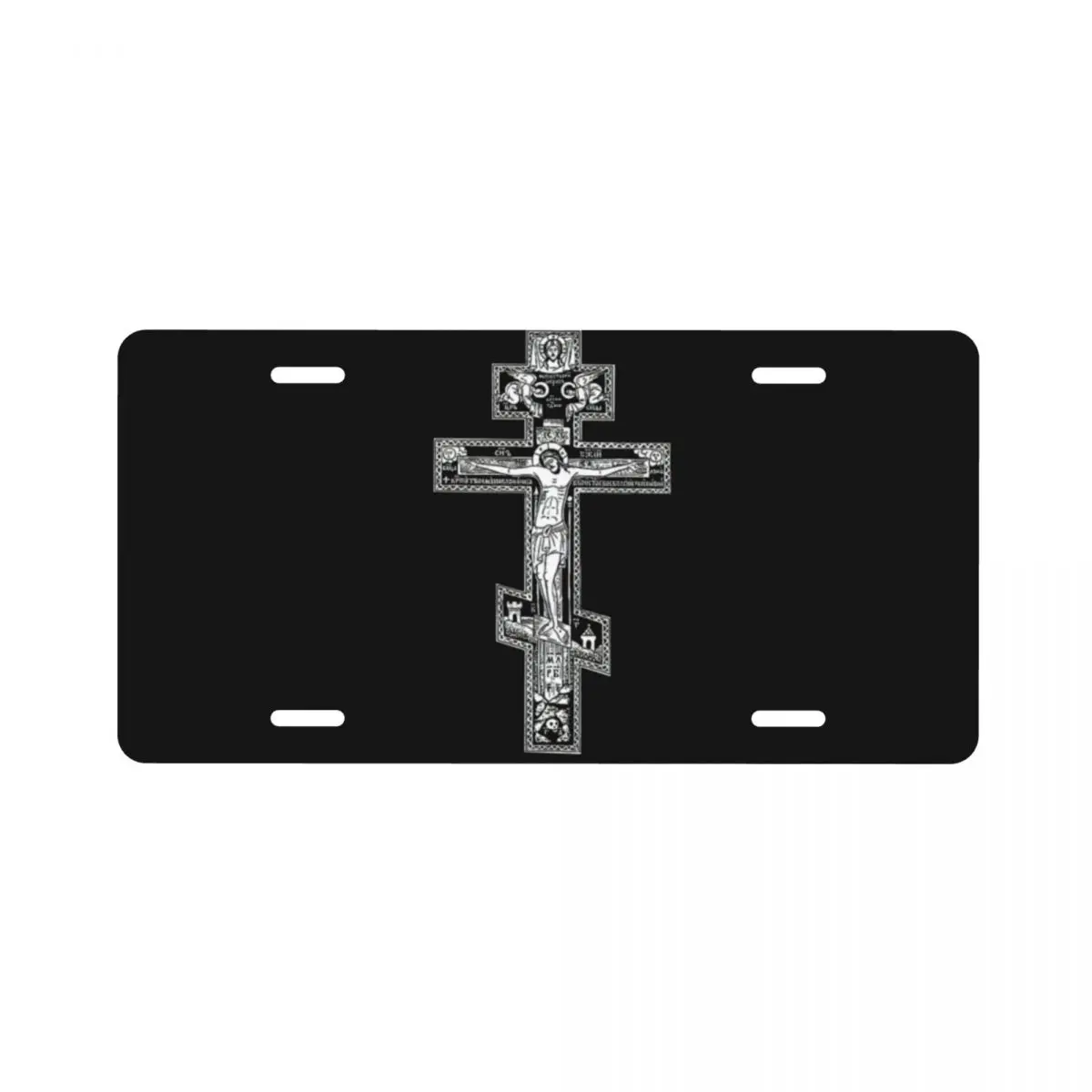 

Jesus Orthodox Cross 6inX12in Metal car license plate decoration