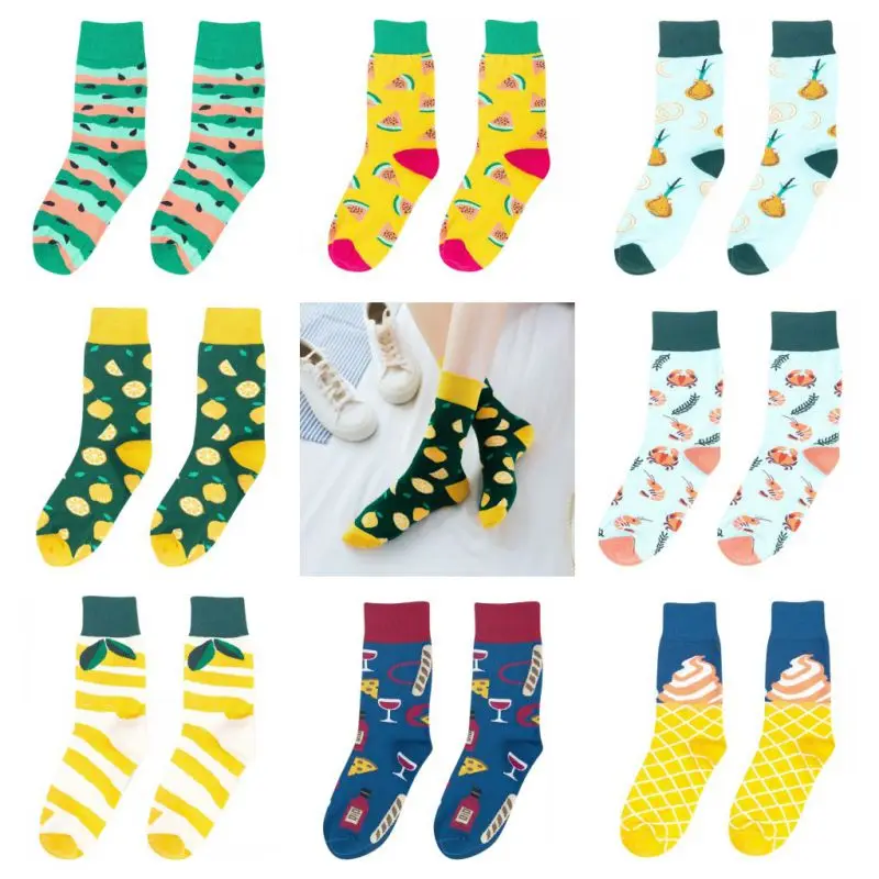 Женские носки Забавные милые хлопковые в стиле Харадзюку для скейтборда