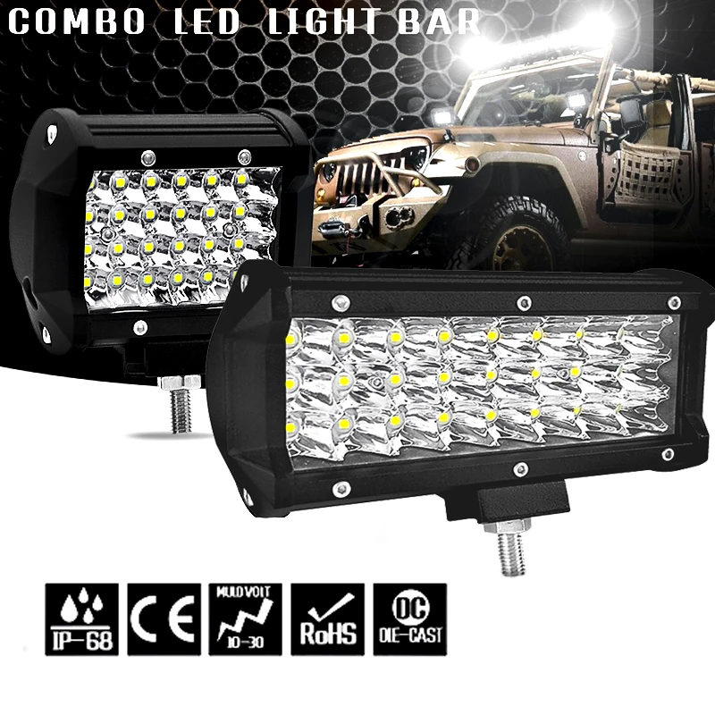 72 Вт 12 в рабочий Головной фонарь Автомобильный светодиодный светильник s