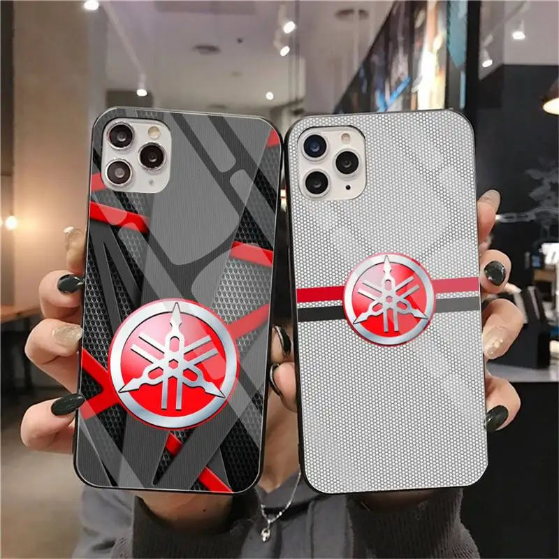 

Motorcycles Luxury Racings Brand Phone Case Tempered Glass For iPhone 12 Pro Max Mini 11 Pro XR XS MAX 8 X 7 6S 6 Plus SE Cover