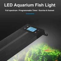 full spectrum led aquarium lighting 45w 56w programmable led aquarium lamp sunrise sunset rgb moonlight for freshwater fish tank