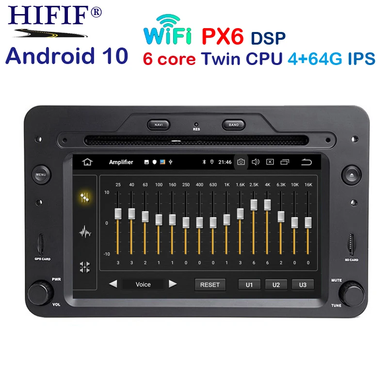 Автомобильный DVD плеер PX6 Octa core Android 10 0 GPS для Alfa Romeo Spider 159 Sportwagon Brera с емкостным