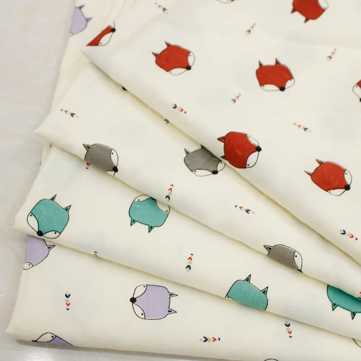 Новинка весна осень 2020 детская одежда из мытого хлопка с мультяшным принтом лисы