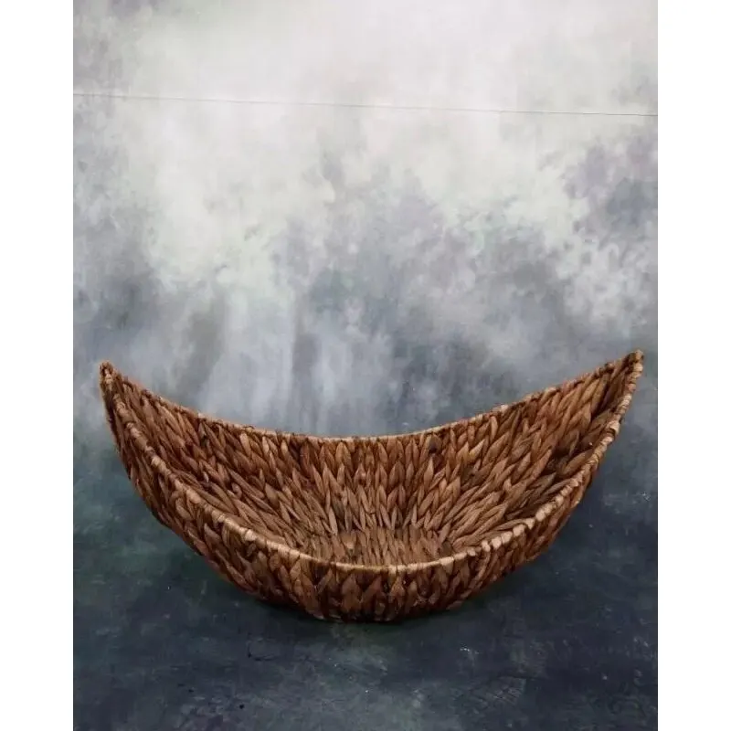 New Style Baby photography studio props Newborn one hundred days Photo basket natural pampasgrass Moon Boat crescent