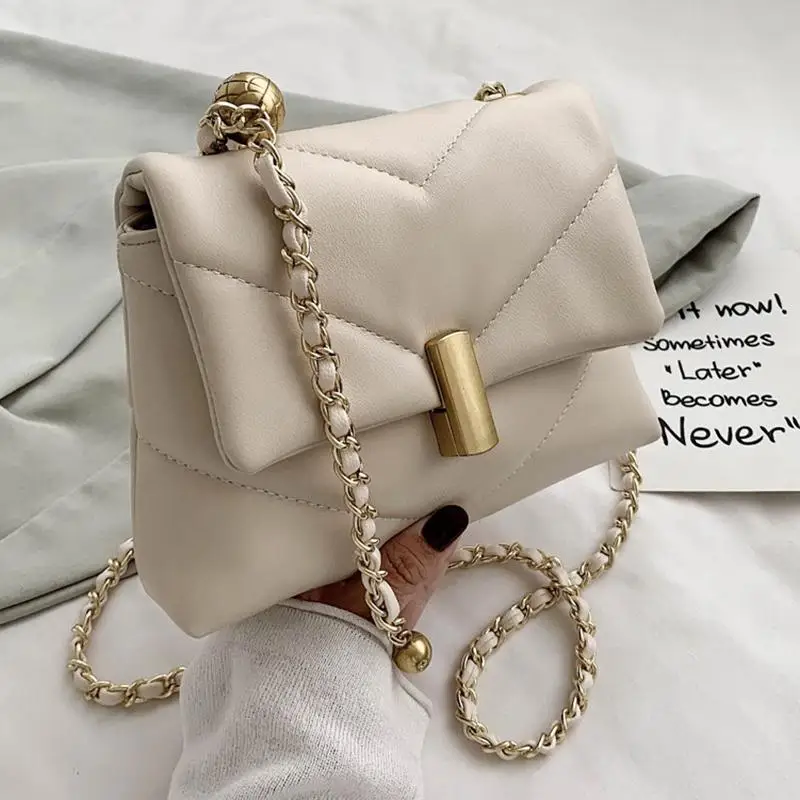 

Luxury Designer Chains Crossbody Bags For Women Fashion Diamond Lattice Shoulder Bags 2020New Soft Women Messenger Bags Totes