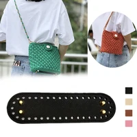 2 styles diy 52 holes pu leather bottom women for knitting wear resistant rectangle handbag craft accessories bag accessories