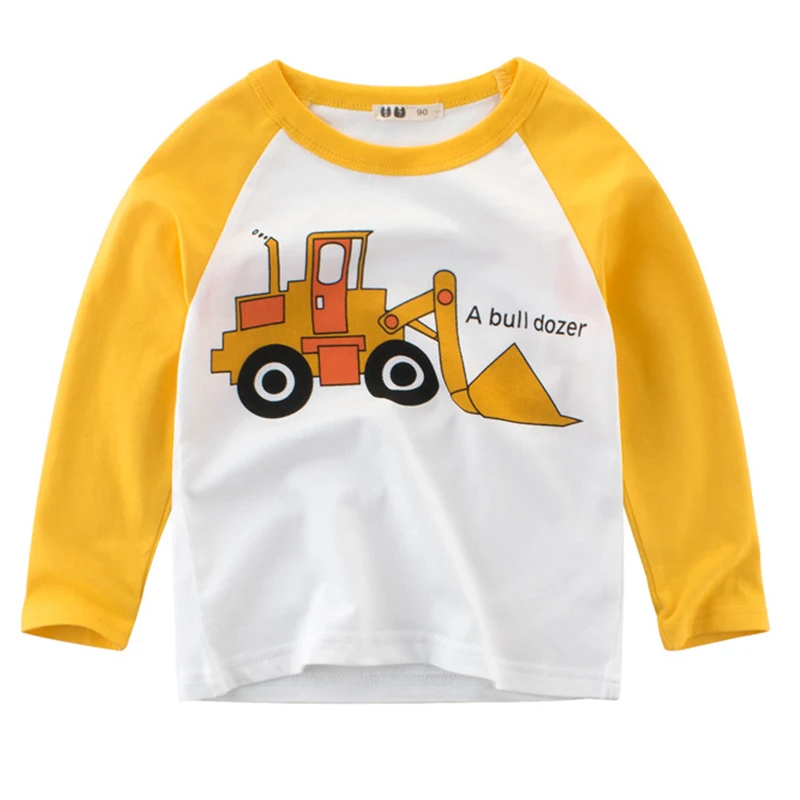 2021 новые осенние Топы для мальчиков рубашки маленьких детские футболки с героями