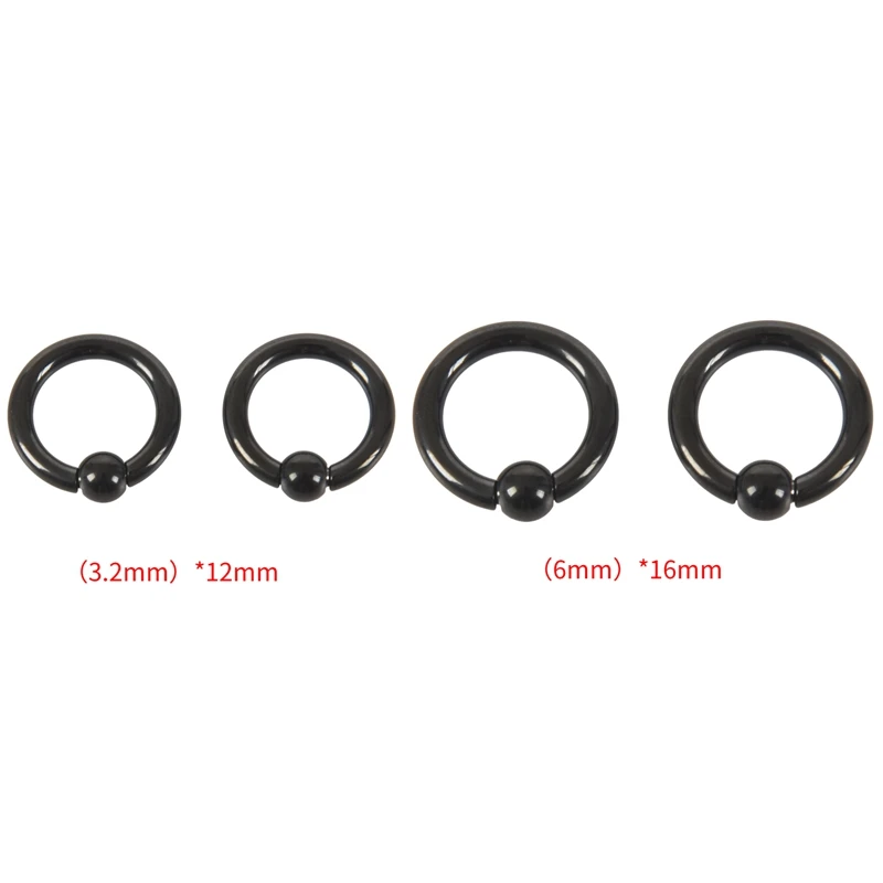 2 пары черных стальных ушных колец Eazy из бисера Bcr ювелирные изделия для пирсинга 8