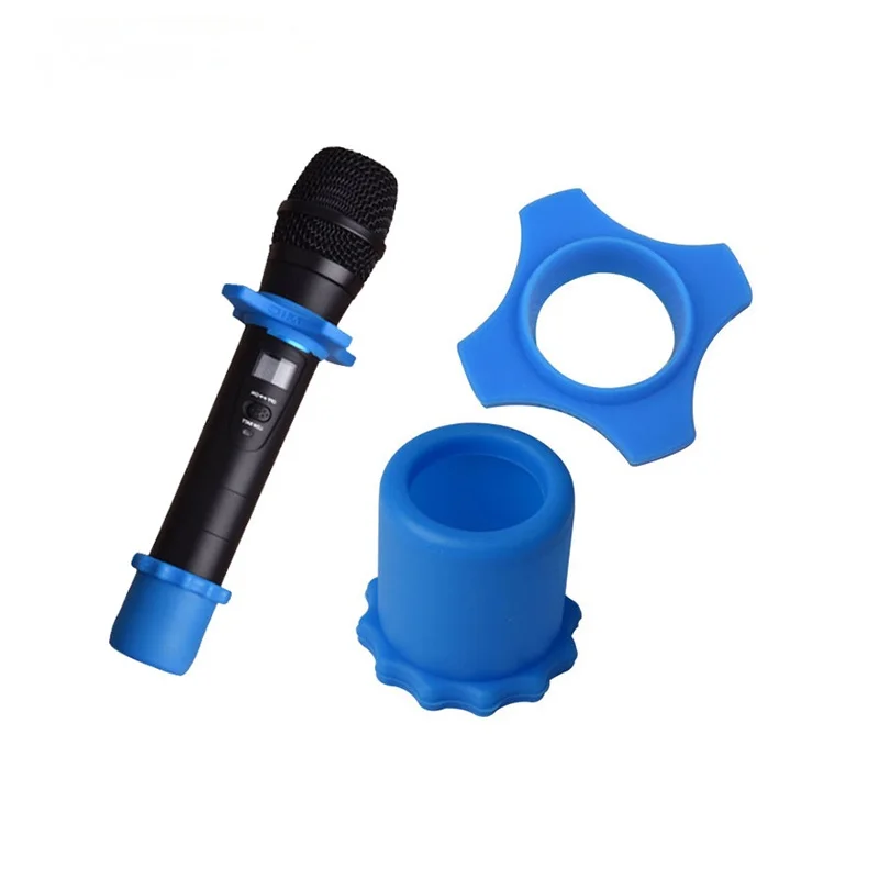 

1 Set Microphone Silicone Anti Slip Roller Ring Handheld Microphone Accessories Mic Protection for Karaoke Microphone Promotion